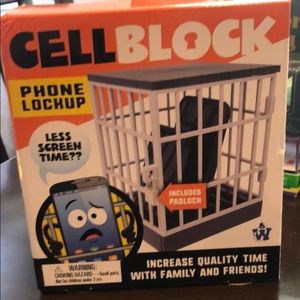 Cell Block phone lockup with padlock and key